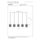 LAMBRES - Lampa wisząca - 5xE27 - 45410/05/30 Lucide